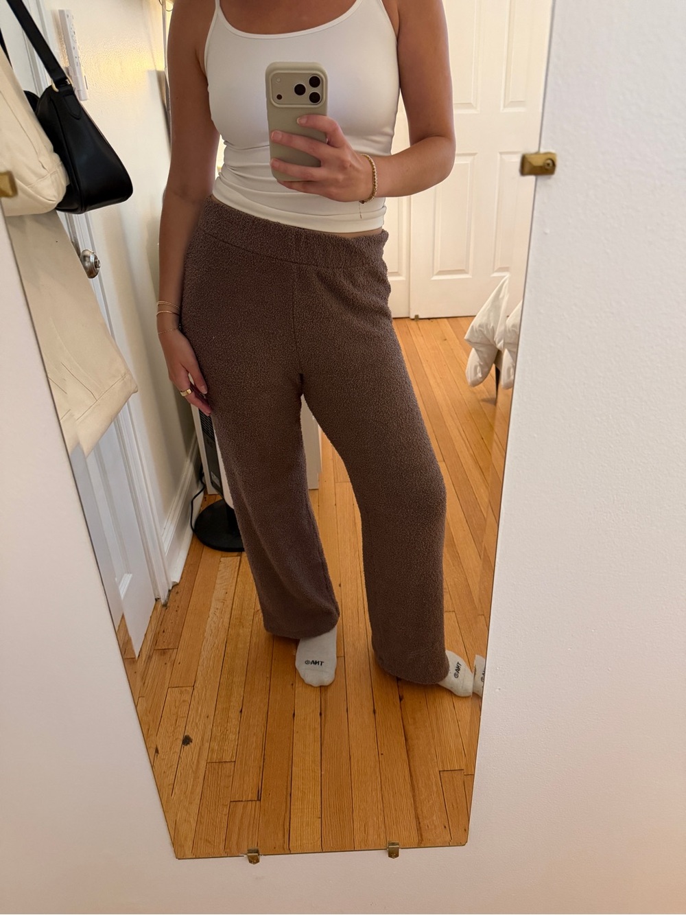 GAP Cozy Wide-Leg Knit Pants in Brown